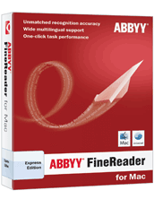 ***NEW*** Save time transitioning paper documents into electronic information with this award winning, highly accurate and easy to use tool for Mac users! Abbyy FineReader Express Edition for Mac