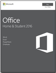 *MS Office 2016 Now Available* For student and household use. Includes MS Word, PPT, Excel and OneNote 2016. Use for 1 Mac. Microsoft Office Home & Student 2016 for Mac